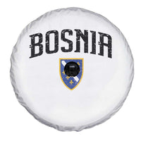 Vintage Bosnia Coat of Arms Minimalist Spare Tire Cover Golden Lily Heritage Shield Graphic