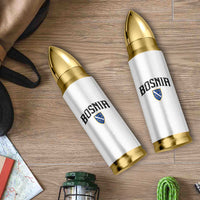 Vintage Bosnia Coat of Arms Minimalist Bullet Tumbler Golden Lily Heritage Shield Graphic