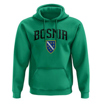 Vintage Bosnia Coat of Arms Minimalist Hoodie Golden Lily Heritage Shield Graphic