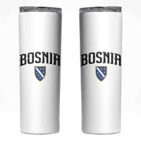 Vintage Bosnia Coat of Arms Minimalist Skinny Tumbler Golden Lily Heritage Shield Graphic
