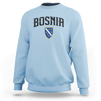 Vintage Bosnia Coat of Arms Minimalist Sweatshirt Golden Lily Heritage Shield Graphic