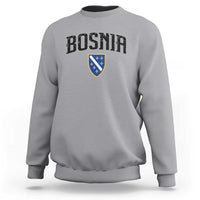 Vintage Bosnia Coat of Arms Minimalist Sweatshirt Golden Lily Heritage Shield Graphic