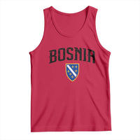 Vintage Bosnia Coat of Arms Minimalist Tank Top Golden Lily Heritage Shield Graphic
