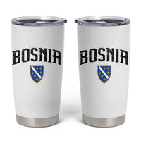 Vintage Bosnia Coat of Arms Minimalist Tumbler Cup Golden Lily Heritage Shield Graphic