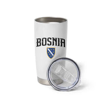 Vintage Bosnia Coat of Arms Minimalist Tumbler Cup Golden Lily Heritage Shield Graphic