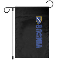 Bosnia Typography Coat of Arms Garden Flag Golden Lily Shield Modern Graphic