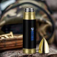 Bosnia Typography Coat of Arms Bullet Tumbler Golden Lily Shield Modern Graphic