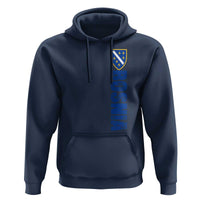 Bosnia Typography Coat of Arms Hoodie Golden Lily Shield Modern Graphic