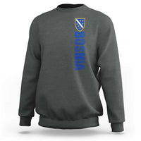 Bosnia Typography Coat of Arms Sweatshirt Golden Lily Shield Modern Graphic