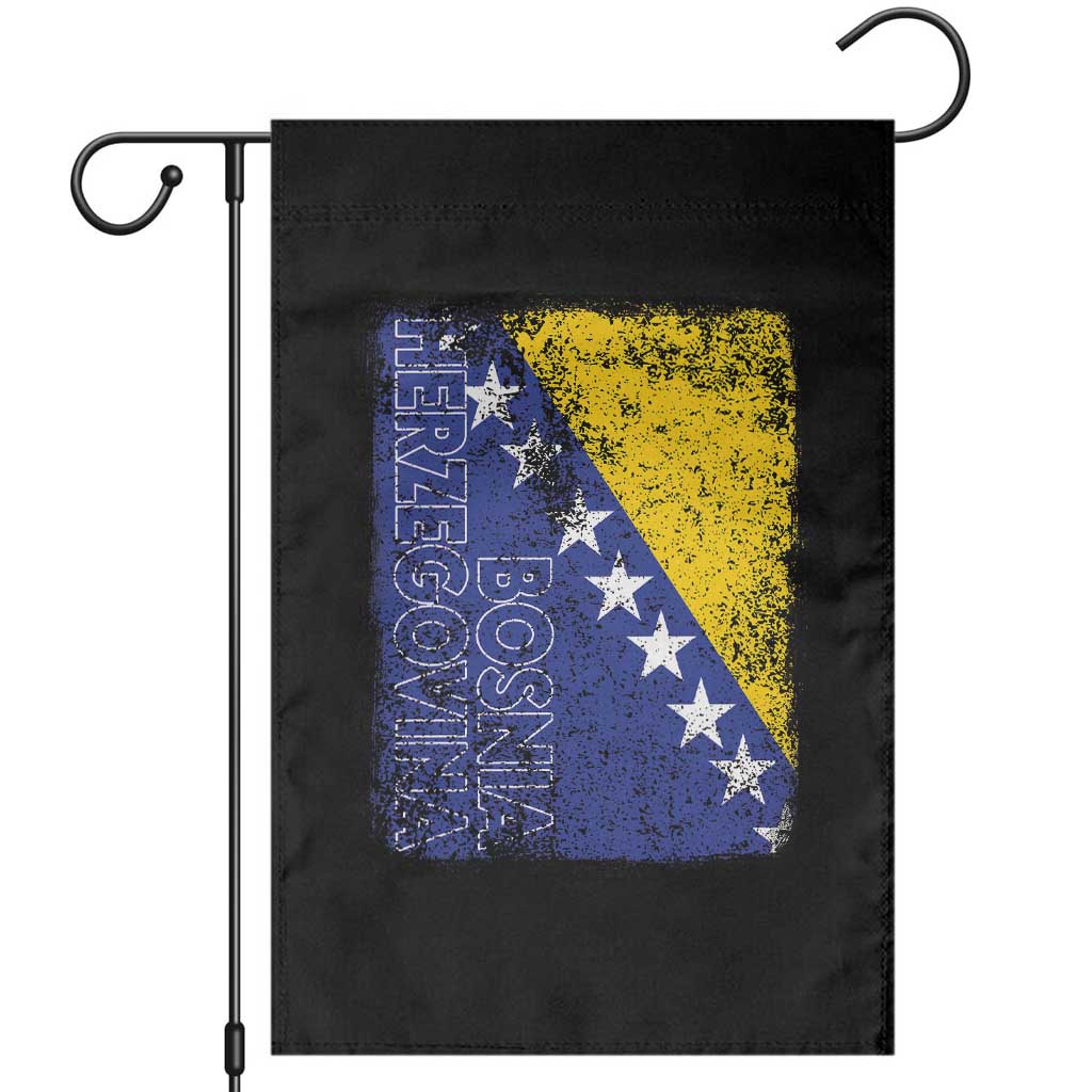Vintage Grunge Bosnia Herzegovina National Flag Garden Flag Bosnian Pride Soccer Heritage Sports Fan
