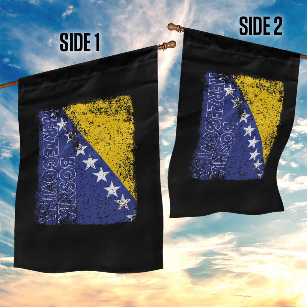 Vintage Grunge Bosnia Herzegovina National Flag Garden Flag Bosnian Pride Soccer Heritage Sports Fan