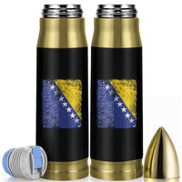 Vintage Grunge Bosnia Herzegovina National Flag Bullet Tumbler Bosnian Pride Soccer Heritage Sports Fan