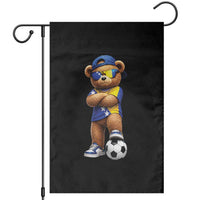 Cool Bosnia Herzegovina Flag Teddy Bear Soccer Fan Garden Flag BIH Bosnian Heritage Football Lovers