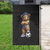 Cool Bosnia Herzegovina Flag Teddy Bear Soccer Fan Garden Flag BIH Bosnian Heritage Football Lovers