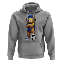 Cool Bosnia Herzegovina Flag Teddy Bear Soccer Fan Hoodie BIH Bosnian Heritage Football Lovers