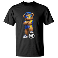 Cool Bosnia Herzegovina Flag Teddy Bear Soccer Fan T Shirt BIH Bosnian Heritage Football Lovers