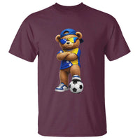Cool Bosnia Herzegovina Flag Teddy Bear Soccer Fan T Shirt BIH Bosnian Heritage Football Lovers