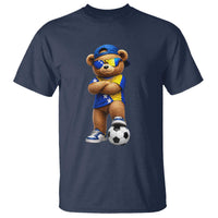 Cool Bosnia Herzegovina Flag Teddy Bear Soccer Fan T Shirt BIH Bosnian Heritage Football Lovers