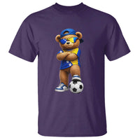 Cool Bosnia Herzegovina Flag Teddy Bear Soccer Fan T Shirt BIH Bosnian Heritage Football Lovers