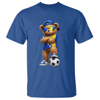 Cool Bosnia Herzegovina Flag Teddy Bear Soccer Fan T Shirt BIH Bosnian Heritage Football Lovers