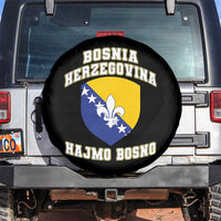 Hajmo Bosno Lets Go Bosnia Herzegovina Flag Spare Tire Cover Golden Lily Soccer Football Fan Athletic Graphic