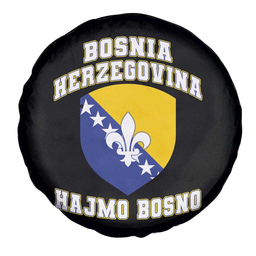Hajmo Bosno Lets Go Bosnia Herzegovina Flag Spare Tire Cover Golden Lily Soccer Football Fan Athletic Graphic