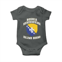 Hajmo Bosno Lets Go Bosnia Herzegovina Flag Baby Onesie Golden Lily Soccer Football Fan Athletic Graphic