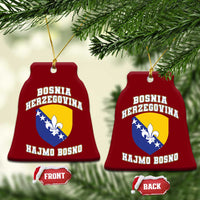 Hajmo Bosno Lets Go Bosnia Herzegovina Flag Ceramic Ornament Golden Lily Soccer Football Fan Athletic Graphic