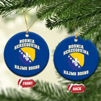 Hajmo Bosno Lets Go Bosnia Herzegovina Flag Ceramic Ornament Golden Lily Soccer Football Fan Athletic Graphic