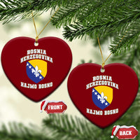 Hajmo Bosno Lets Go Bosnia Herzegovina Flag Ceramic Ornament Golden Lily Soccer Football Fan Athletic Graphic
