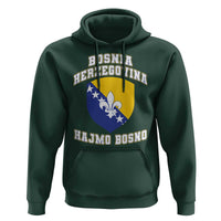 Hajmo Bosno Lets Go Bosnia Herzegovina Flag Hoodie Golden Lily Soccer Football Fan Athletic Graphic