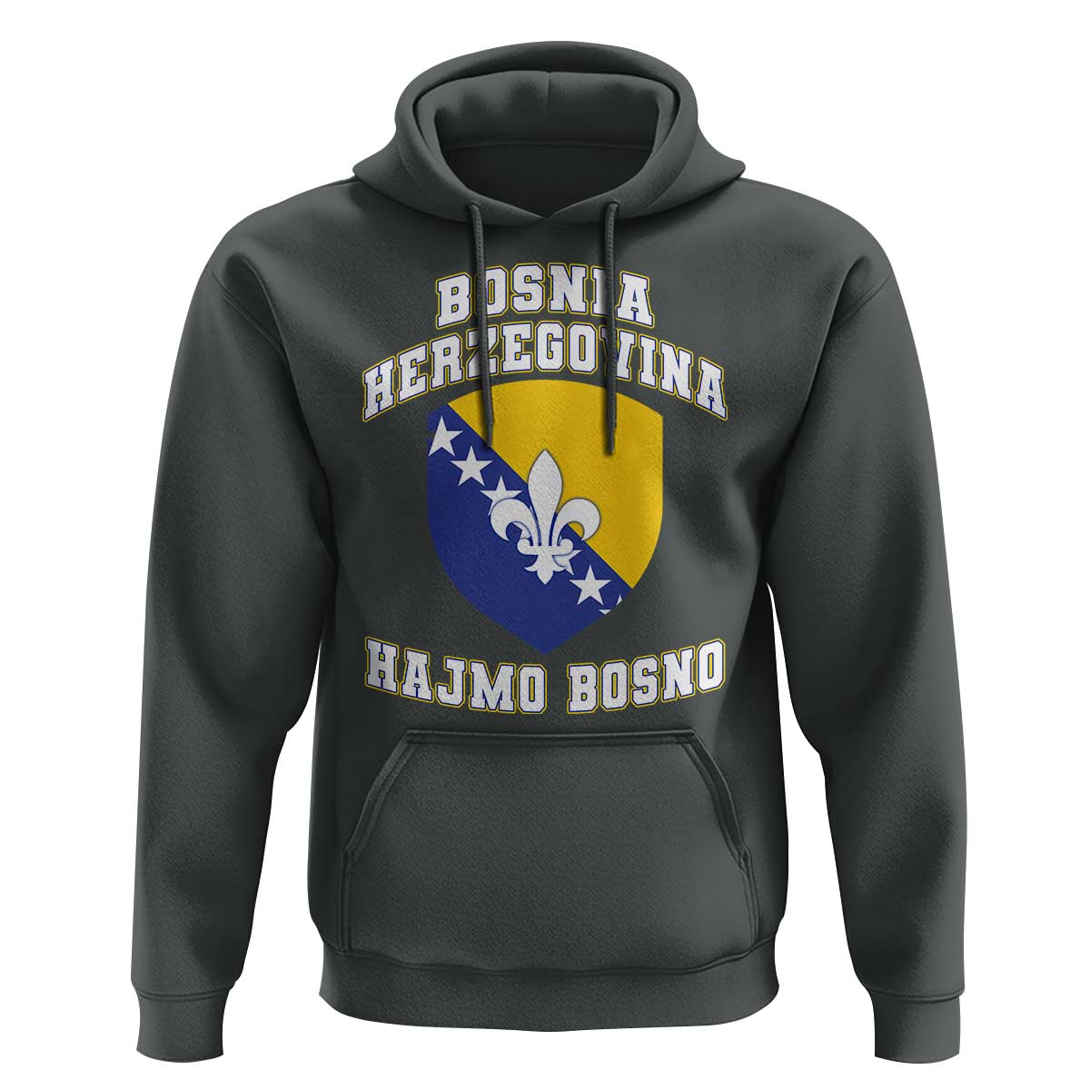 Hajmo Bosno Lets Go Bosnia Herzegovina Flag Hoodie Golden Lily Soccer Football Fan Athletic Graphic