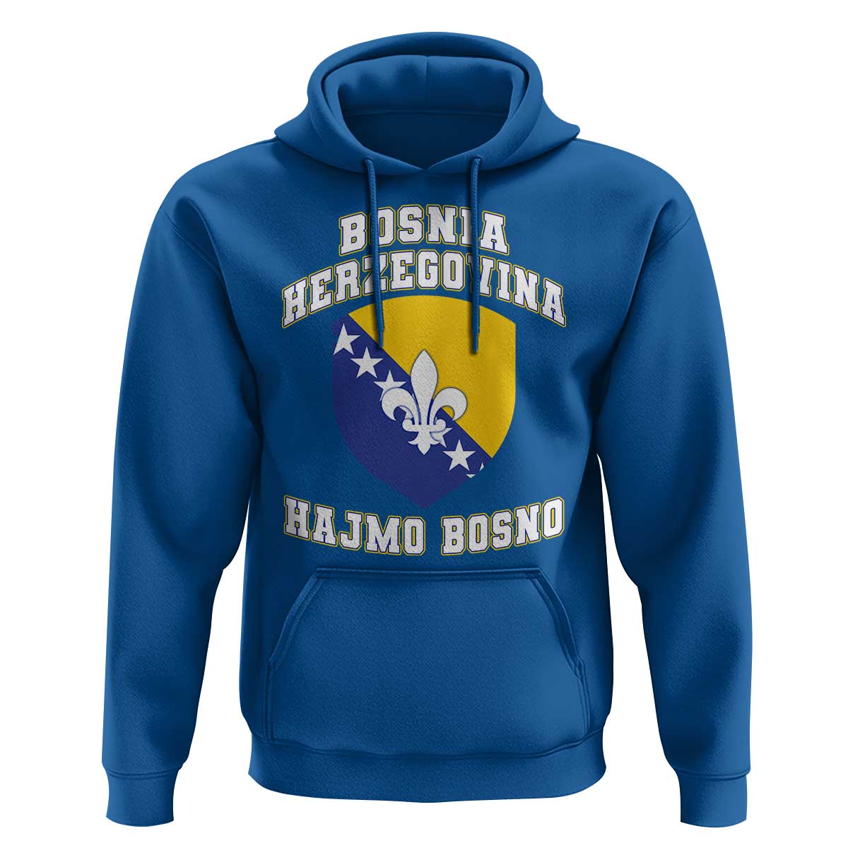 Hajmo Bosno Lets Go Bosnia Herzegovina Flag Hoodie Golden Lily Soccer Football Fan Athletic Graphic