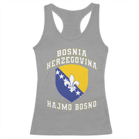 Hajmo Bosno Lets Go Bosnia Herzegovina Flag Racerback Tank Top Golden Lily Soccer Football Fan Athletic Graphic