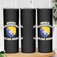 Hajmo Bosno Lets Go Bosnia Herzegovina Flag Skinny Tumbler Golden Lily Soccer Football Fan Athletic Graphic