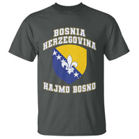 Hajmo Bosno Lets Go Bosnia Herzegovina Flag T Shirt Golden Lily Soccer Football Fan Athletic Graphic