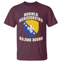 Hajmo Bosno Lets Go Bosnia Herzegovina Flag T Shirt Golden Lily Soccer Football Fan Athletic Graphic