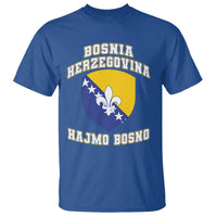 Hajmo Bosno Lets Go Bosnia Herzegovina Flag T Shirt Golden Lily Soccer Football Fan Athletic Graphic