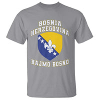 Hajmo Bosno Lets Go Bosnia Herzegovina Flag T Shirt Golden Lily Soccer Football Fan Athletic Graphic
