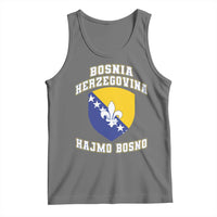 Hajmo Bosno Lets Go Bosnia Herzegovina Flag Tank Top Golden Lily Soccer Football Fan Athletic Graphic