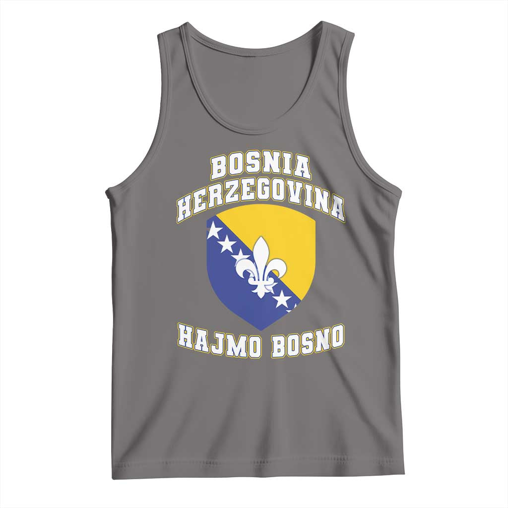 Hajmo Bosno Lets Go Bosnia Herzegovina Flag Tank Top Golden Lily Soccer Football Fan Athletic Graphic