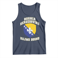 Hajmo Bosno Lets Go Bosnia Herzegovina Flag Tank Top Golden Lily Soccer Football Fan Athletic Graphic