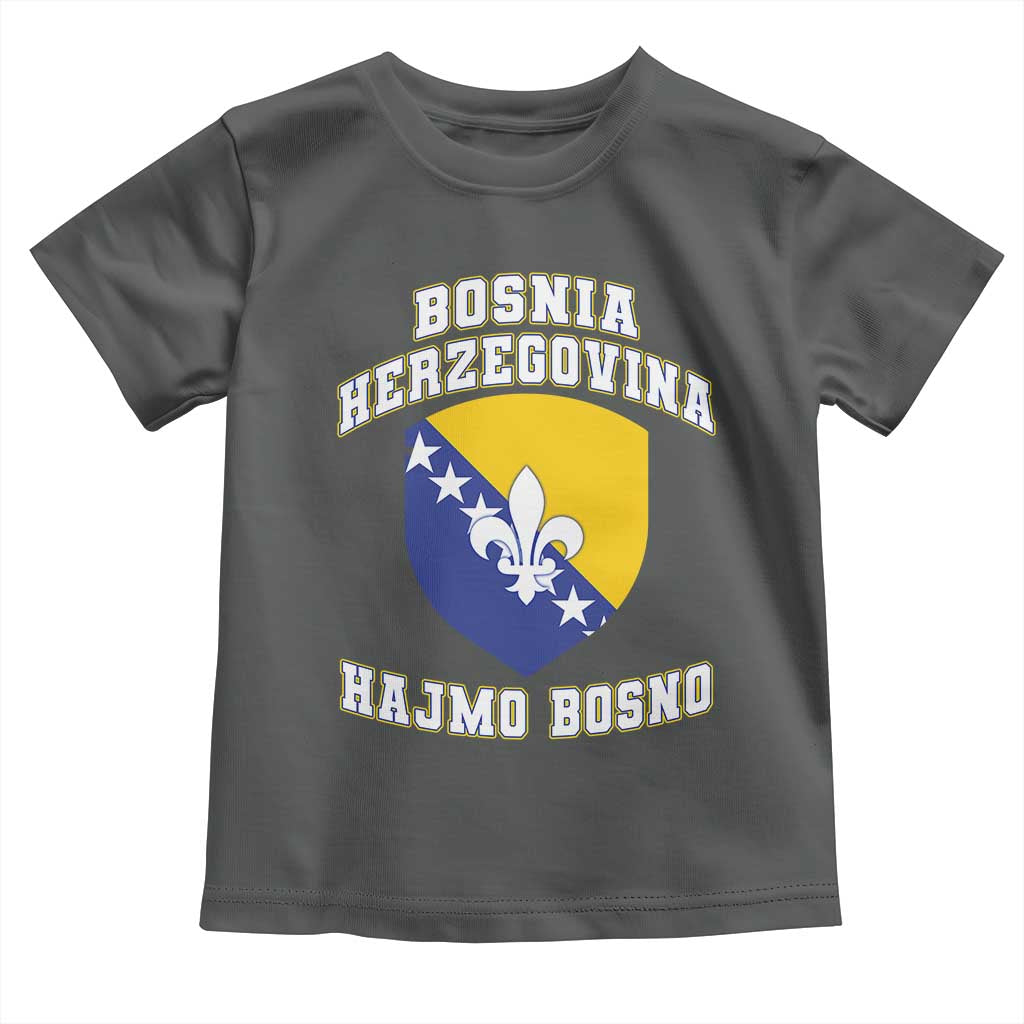 Hajmo Bosno Lets Go Bosnia Herzegovina Flag Toddler T Shirt Golden Lily Soccer Football Fan Athletic Graphic