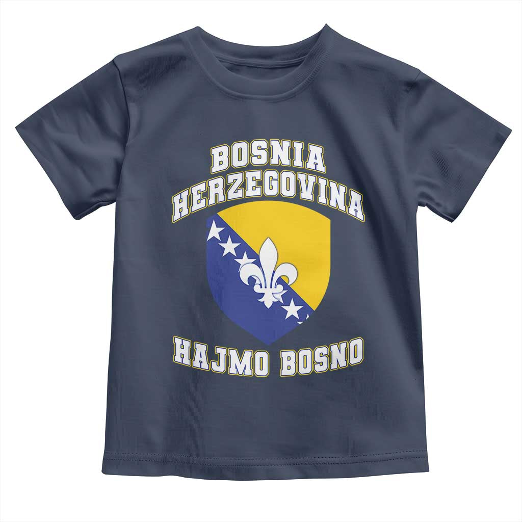 Hajmo Bosno Lets Go Bosnia Herzegovina Flag Toddler T Shirt Golden Lily Soccer Football Fan Athletic Graphic