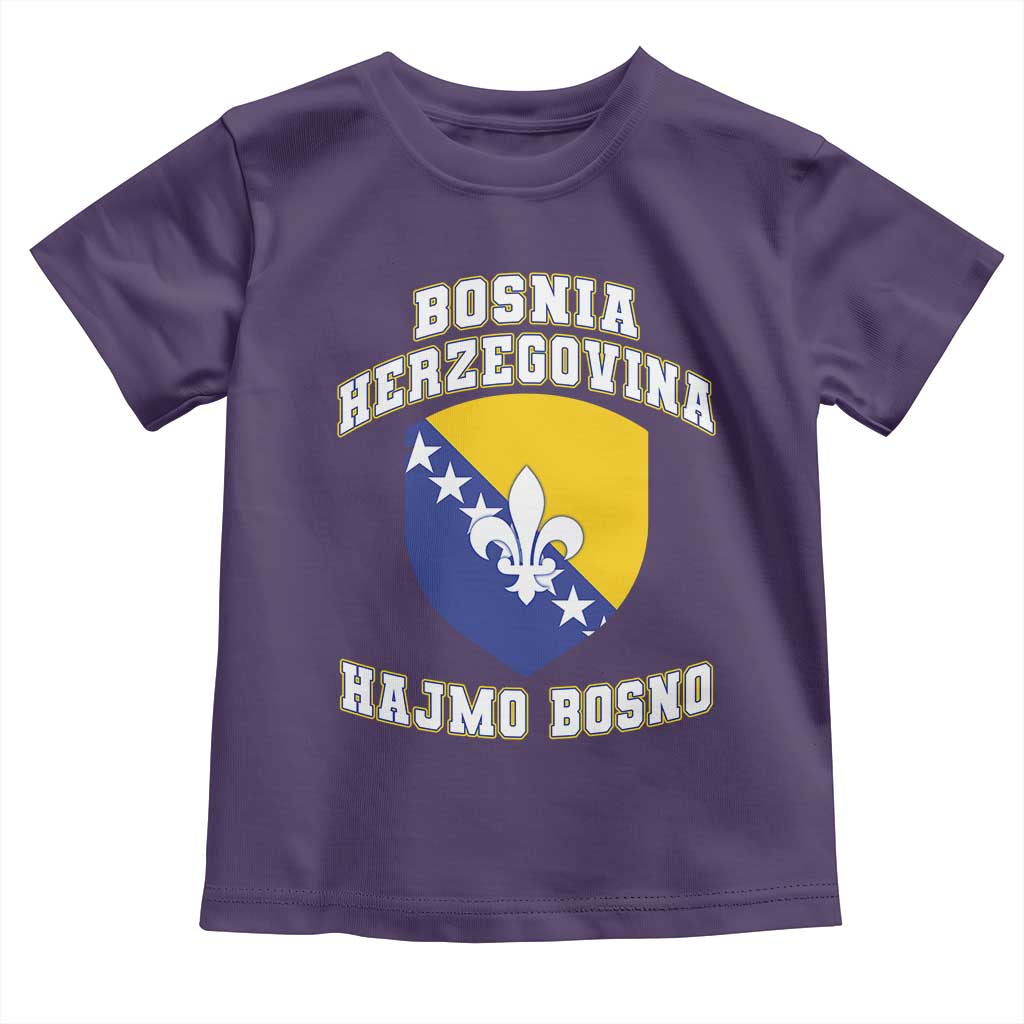 Hajmo Bosno Lets Go Bosnia Herzegovina Flag Toddler T Shirt Golden Lily Soccer Football Fan Athletic Graphic
