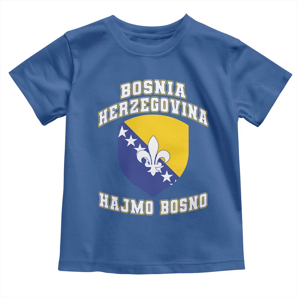 Hajmo Bosno Lets Go Bosnia Herzegovina Flag Toddler T Shirt Golden Lily Soccer Football Fan Athletic Graphic