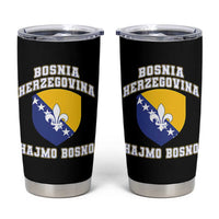 Hajmo Bosno Lets Go Bosnia Herzegovina Flag Tumbler Cup Golden Lily Soccer Football Fan Athletic Graphic