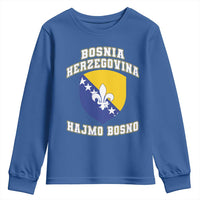 Hajmo Bosno Lets Go Bosnia Herzegovina Flag Youth Sweatshirt Golden Lily Soccer Football Fan Athletic Graphic