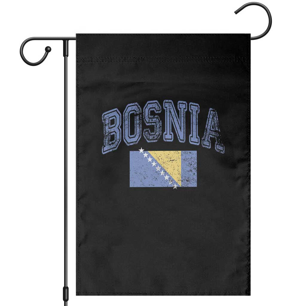 Classic Distressed Bosnia National Flag Varsity Style Garden Flag Sports Fan Athletic Graphic