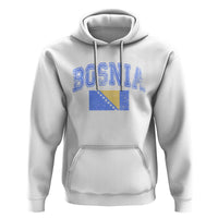 Classic Distressed Bosnia National Flag Varsity Style Hoodie Sports Fan Athletic Graphic